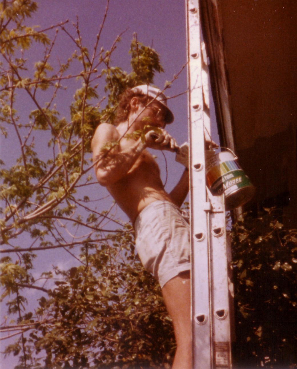 1986, painting our house when I was working out five days a week